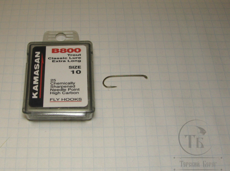 Крючки Kamasan B 800 Trout Classic Lure Extra Long № 10 (25 шт.)