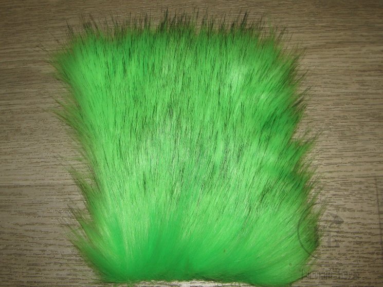 Искусственный мех / Craft Fur Fl. Green Black Tips (5-7 cm)