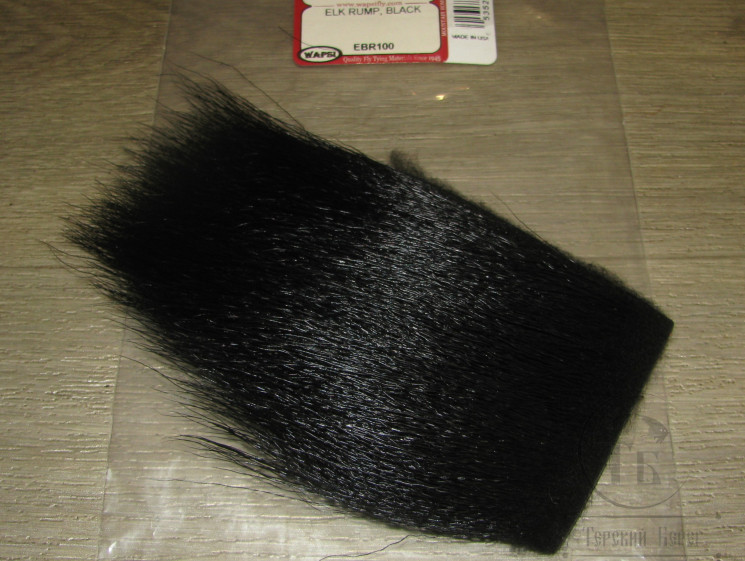 Мех лося грива Elk Rump Black Wapsi