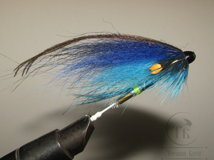 Муха лососёвая скандинавское крыло ( 20B ) Blue Herring Cl. ( медь трубка 1,25 дюйма )