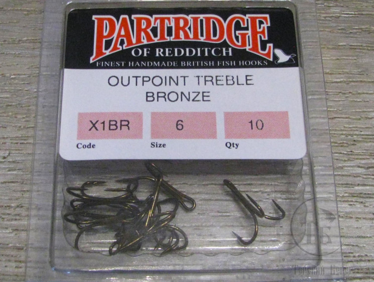 Тройник трубочный Partridge Outpoint Treble Bronze № 6