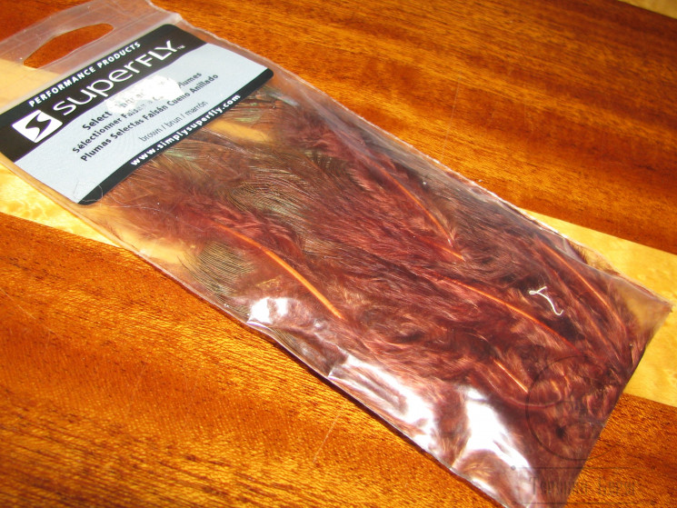 Перья крупа охотничьего фазана Select Ringneck Spey Brown Super Fly