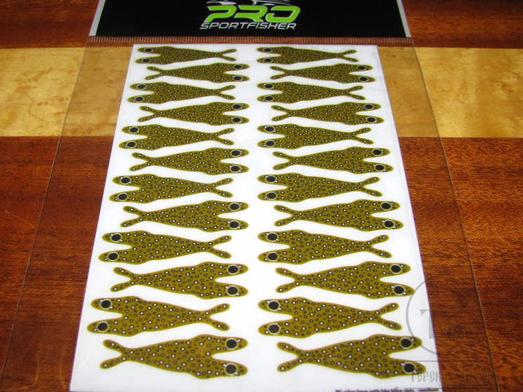 Спинки креветок Pro Shrimp Shell Skeleton (Compact) MD 24 pcs Olive Base Blacklined Dots Pro Sportfisher
