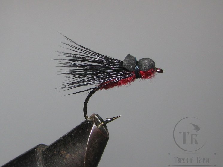 Муха Foam ( 28 ) Caddis Red Black кр. № 10