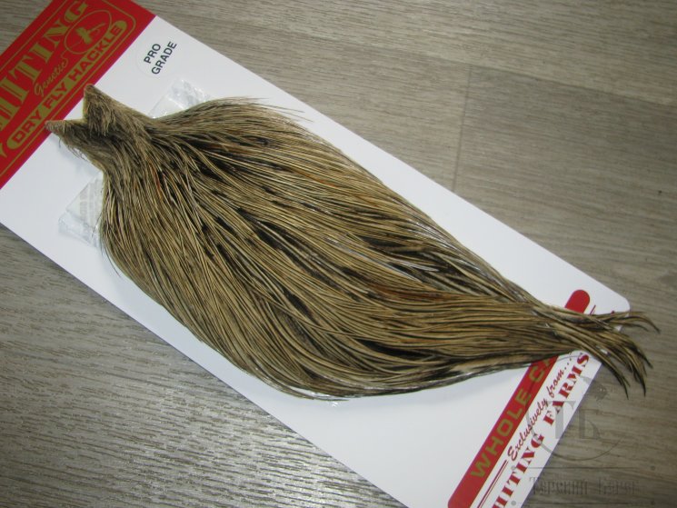 Скальп петуха Whiting Dry Fly Pro-Grade Cape Speckled Badger