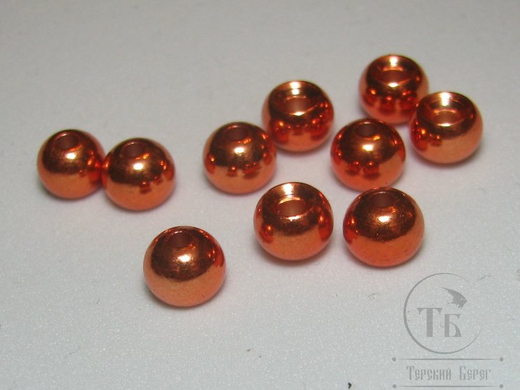 Шарик (головка) диам. 6,3 мм латунь Metallic Orange (10 шт) 