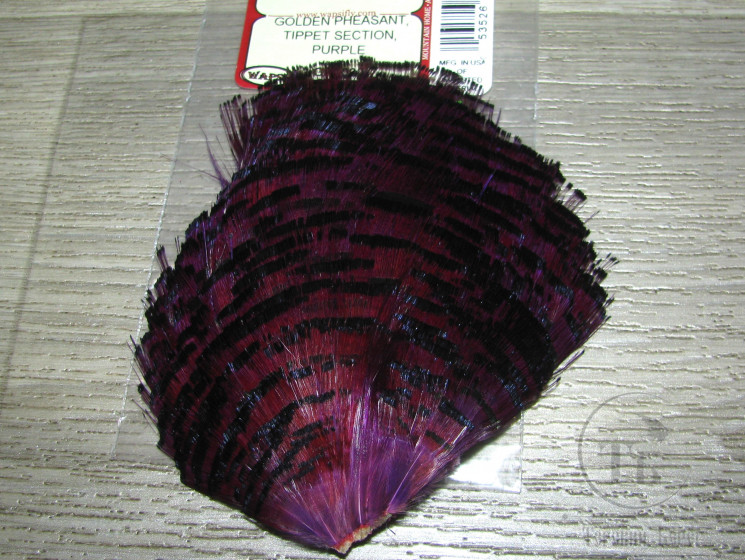 Золотой фазан  (шея) Golden Pheasant Tippet Section Purple Wapsi