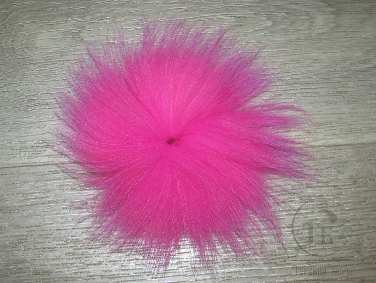 Хвост арктического песца флюр розовый / Fl. Pink SM