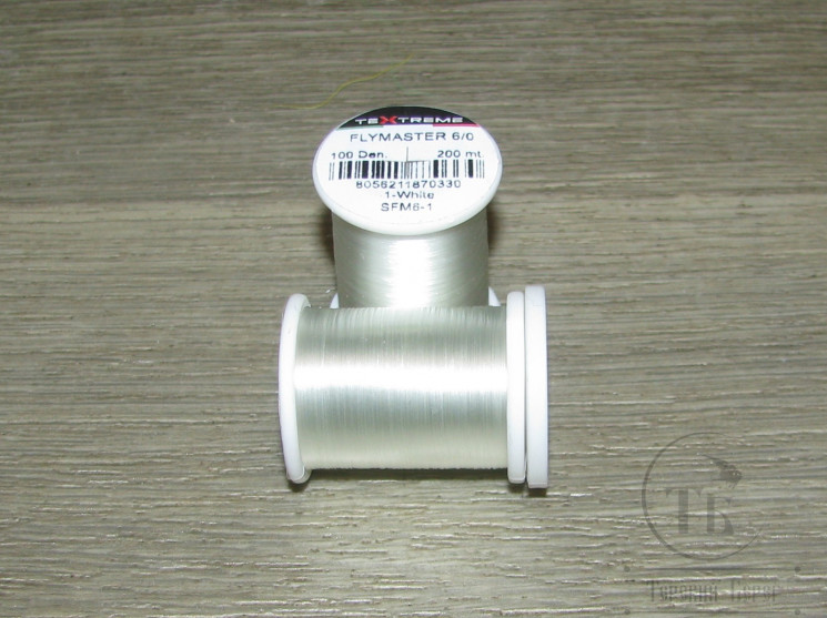 Монтажная нить 200 m 100 Den White Flymaster 6/0 Textreme / Denvilles