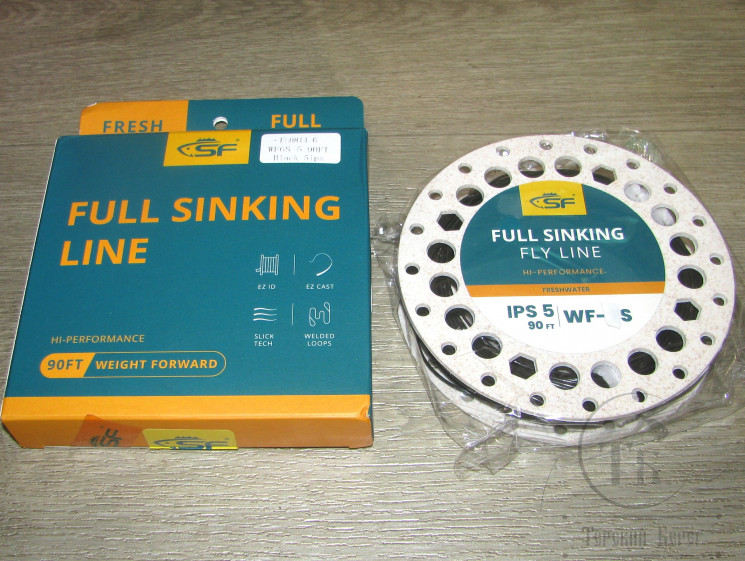 Шнур одноручный тонущий Full Sinking Line WF-5S 90 ft. Black Fresh Water SF