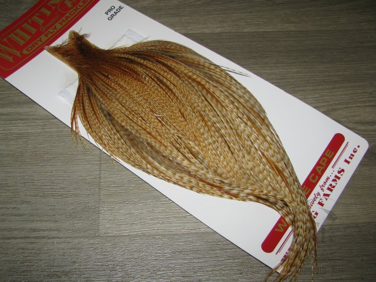 Скальп петуха Whiting Dry Fly Pro-Grade Cape Barred Dark Ginger