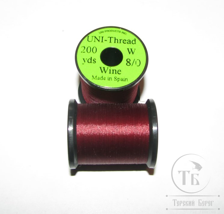Монтажная нить UNI THREAD 8/0 Wine  200 yds