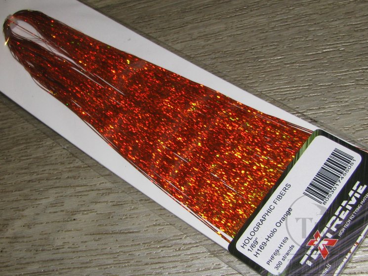 Плоский люрекс Flashabow Golographic Fibers 1/69 Holo Orange Textreme