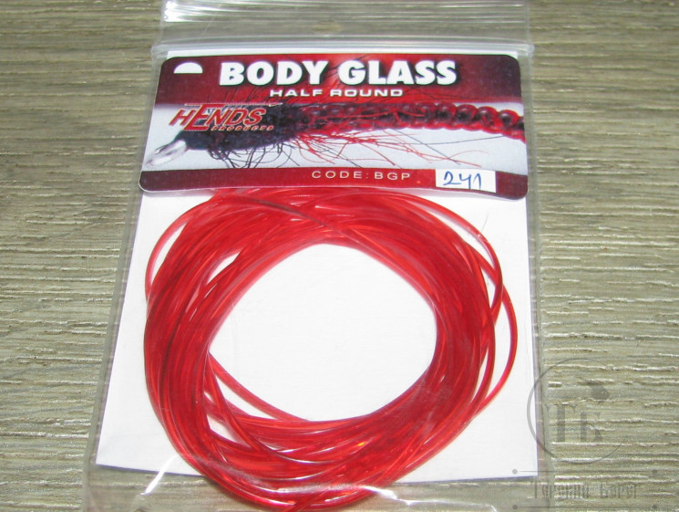 Материал для сегментов и тел Body Glass Half Round 1,2 mm Red Pink 2,5 yds (241) HENDS