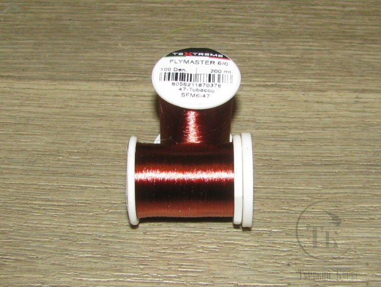 Монтажная нить 200 m 100 Den Tobacco Flymaster 6/0 Textreme / Denvilles