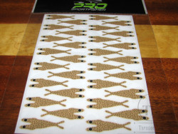Спинки креветок Pro Shrimp Shell Skeleton (Compact) SM 30 pcs Tan Base Brownlined Dots Pro Sportfisher