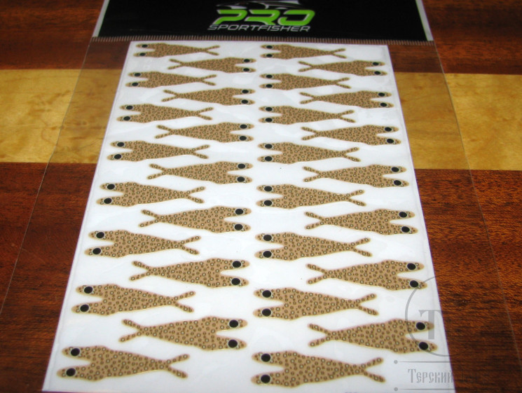 Спинки креветок Pro Shrimp Shell Skeleton (Compact) SM 30 pcs Tan Base Brownlined Dots Pro Sportfisher