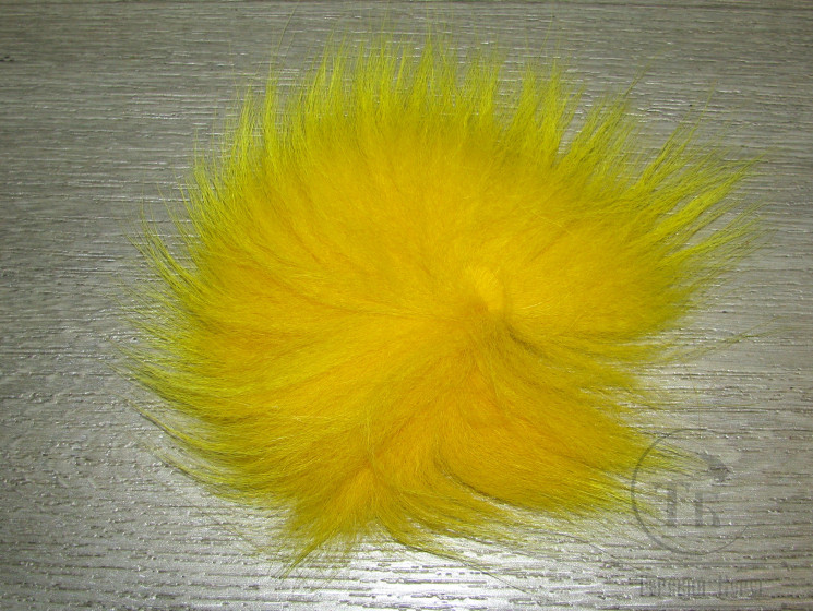 Хвост арктического песца желтый / Yellow XL