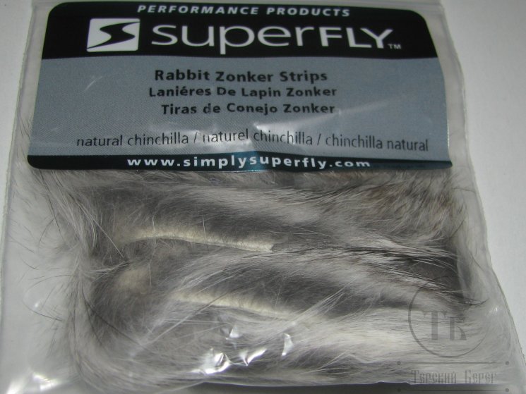 Зонкер кроличий 3-4 мм. (узкий) Zonker Strips Chinchilla Super Fly