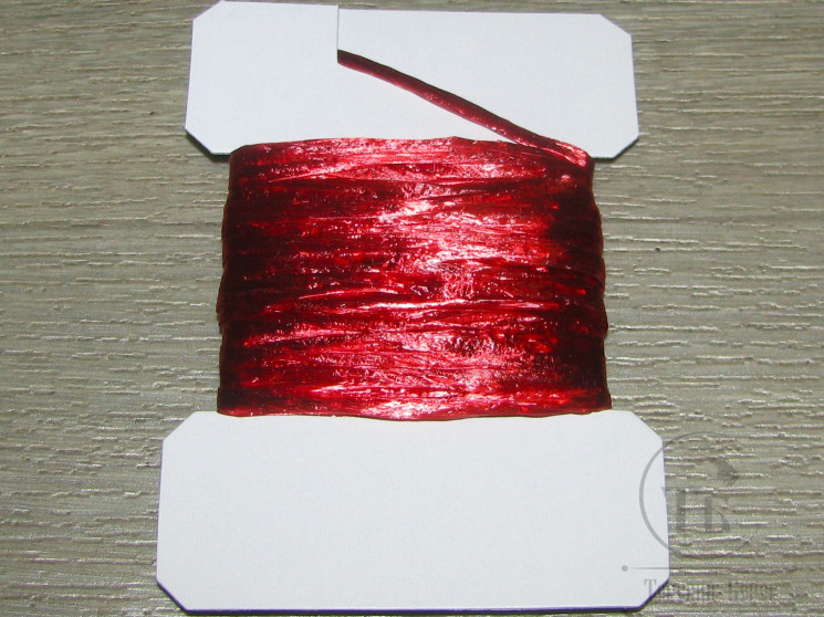 Рафия искусственная (швейцарская соломка) красная / Raffia Red