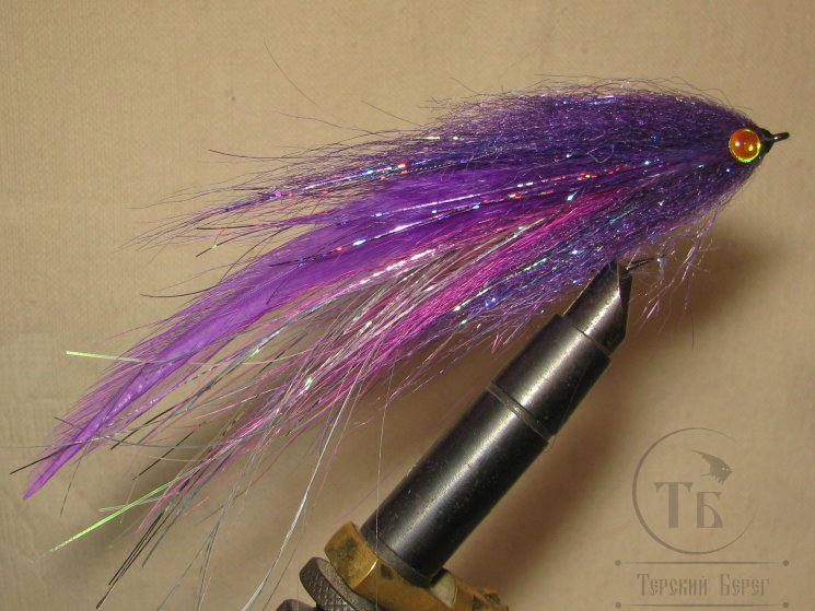 Муха щучья (45) Fiery Purple 16 cm Крючок №3/0 