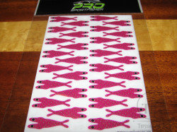 Спинки креветок Pro Shrimp Shell Skeleton (Compact) SM 30 pcs Pink Base Brownlined Dots Pro Sportfisher