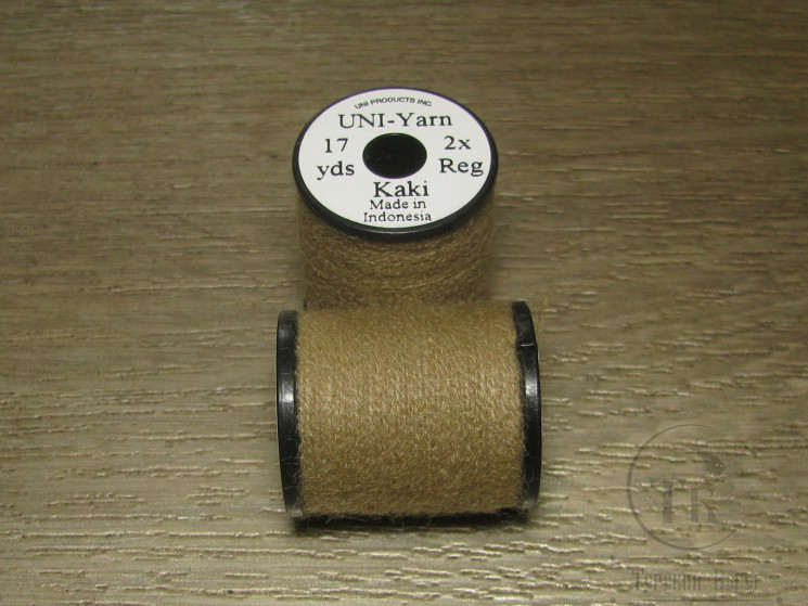 Шерстяная пряжа на катушках UNI - Yarn 17 yds 2x Kaki