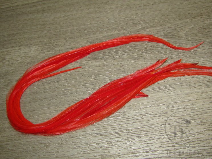 Перо Dry Fly (для сухих мух) 10 шт  Fire Orange  крючки № 18