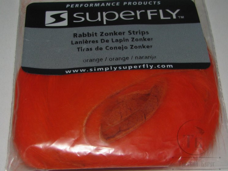 Зонкер кроличий 3-4 мм. (узкий) Zonker Strips Orange Super Fly