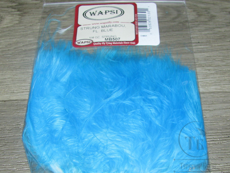 Мягкие пуховые перья Marabou Strung 1/4 OZ Fl. Blue ( Metz , Wapsi )  