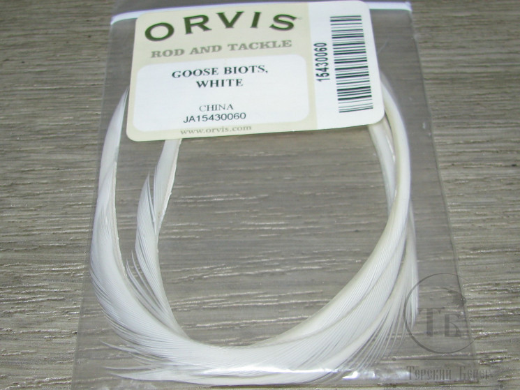 Перо гусиное биот / Goose Biot White Orvis