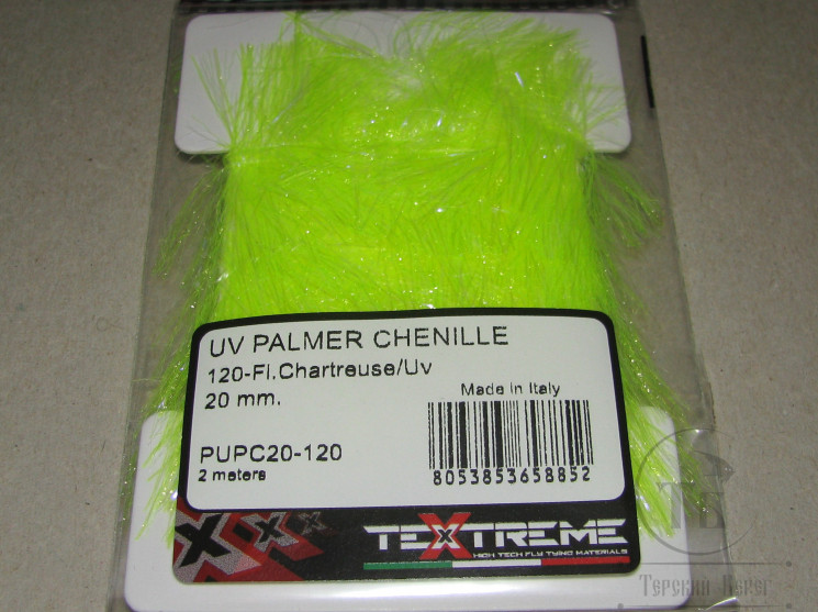 Синель UV Palmer Chenille Fl. Chartreuse / UV 20 mm  2 meters Textreme