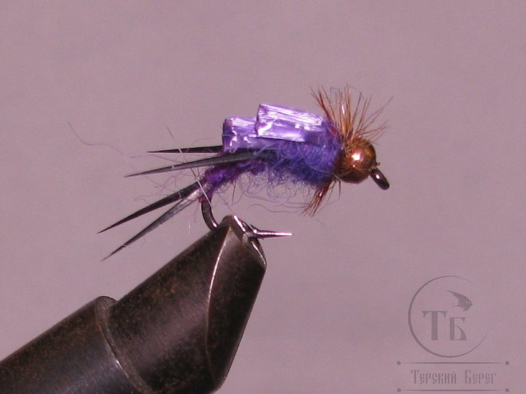 Муха нимфа Biot ( 32 ) Scud Devil Purple nymph крючок № 8 (Scud)