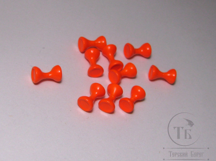 Вольфрамовые глазки гантельки c плоскими торцами 3x5 мм (10 шт.) Fl. Orange