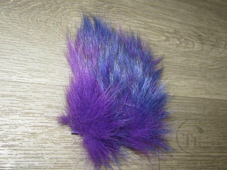 Мех арктического песца фл. фиолетовый с синими кончиками / Arctic Fox Fur Fl Purple Blue tips 
