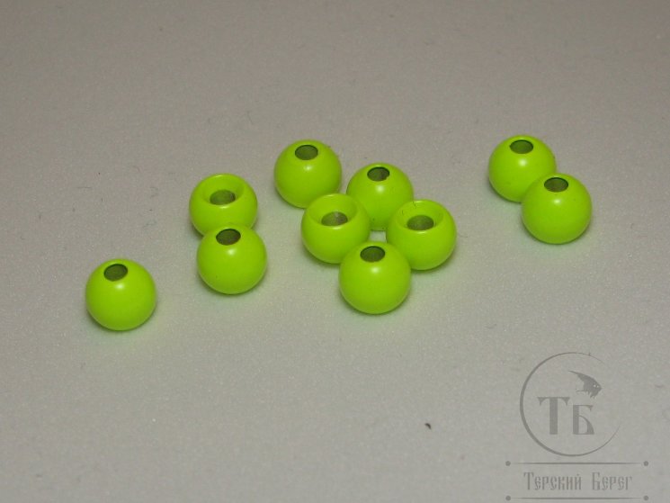 Шарик (головка) диам. 4,8 мм латунь Fl. Yellow (10шт)
