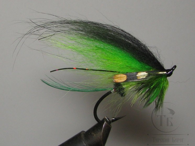 Муха лососевая на одинарном крючке ( 30 ) Greenhighlander TD Var.  Kumho Salmon Black № 2/0