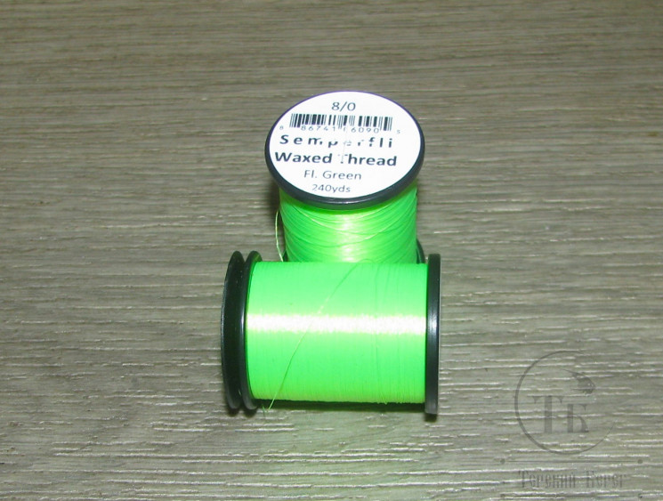 Монтажные нитки Classic Waxed 105D 220 m. 8/0 Fl. Green Semperfli