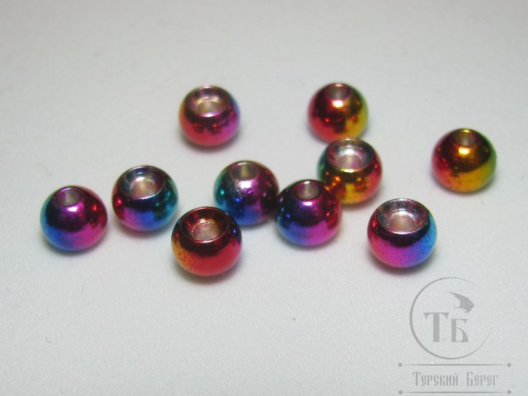 Шарик (головка) диам. 6,3 мм латунь Metallic Rainbow (10шт)