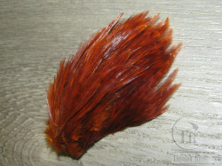 Перо петуха с хохолка Fiery Brown № 8 - 10 ( распродажа П- 76 )