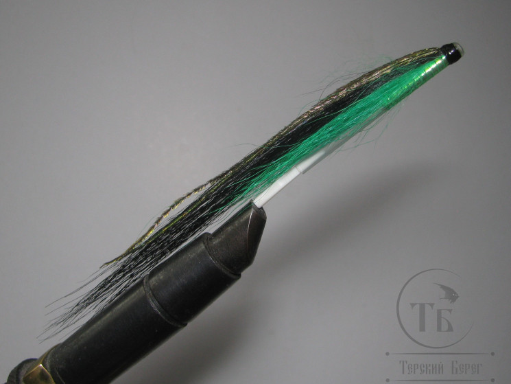 Муха лососёвая ( 4 ) Sunray Shadow Monkey Pearl Green пластик 1 1/4 дюйма