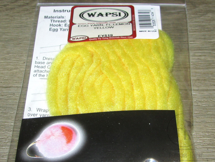 Пряжа для имитации икры Egg Yarn Fl. Lemon Yellow Wapsi