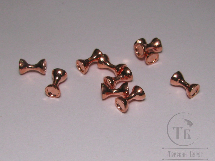 Вольфрамовые глазки гантельки c плоскими торцами 4x6 мм (10 шт.) Copper