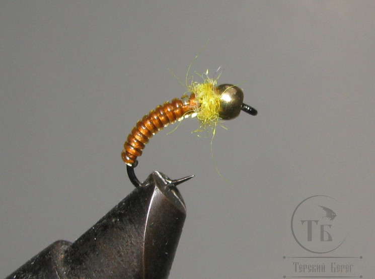 Муха нимфа Scud ( 40 ) GH Cream Gold Nymph крючок scud № 10