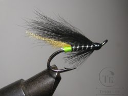 Муха лососевая на двойнике Monkey "Летняя" ( 9 ) Chartreuse Butt Monkey Wing YT Var. DL71 № 6