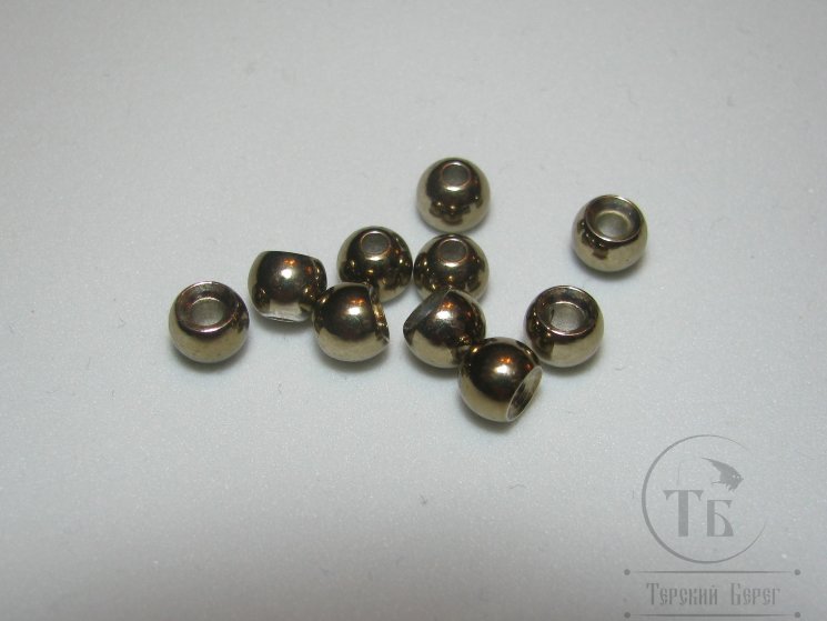 Вольфрамовый шарик с круглым отверстием D 3,3 Metallic Olive (10 шт)