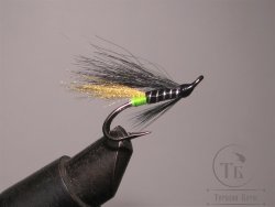 Муха лососевая на двойнике Monkey "Летняя" ( 10 ) Chartreuse Butt Monkey Wing YT Var. DL71 № 8