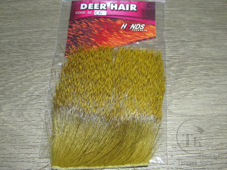 Мех оленя Deer Hair Yellow № 6 HENDS  5 x 5 cm