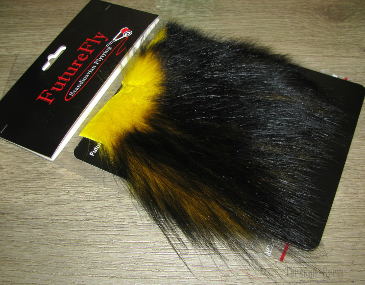 Мех опоссума American Opossum Yellow / Black Future Fly