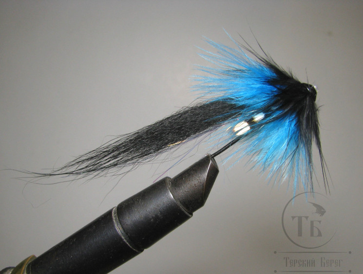Муха лососёвая турбо Alum Skittle ( 6 ) Black Herring 7 см